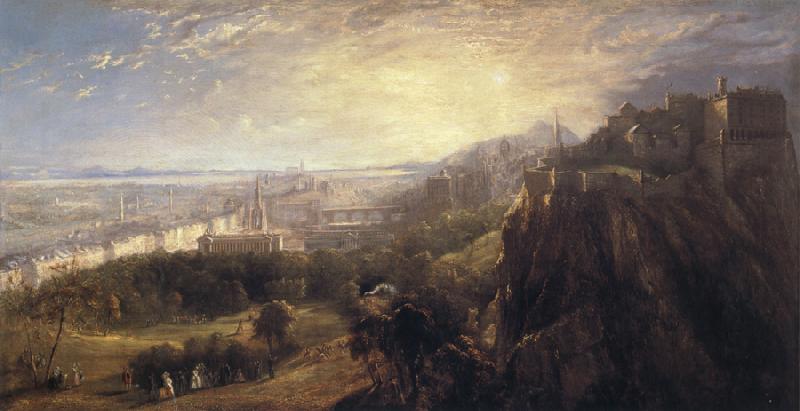 David Octavius Hill A View of Edinburgh from North of the Castle France oil painting art